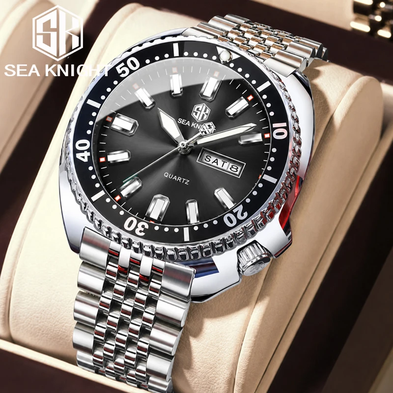 Smartwatch Luxury Watches For Men - SEA KNIGHT Novo Relógio de Quartzo