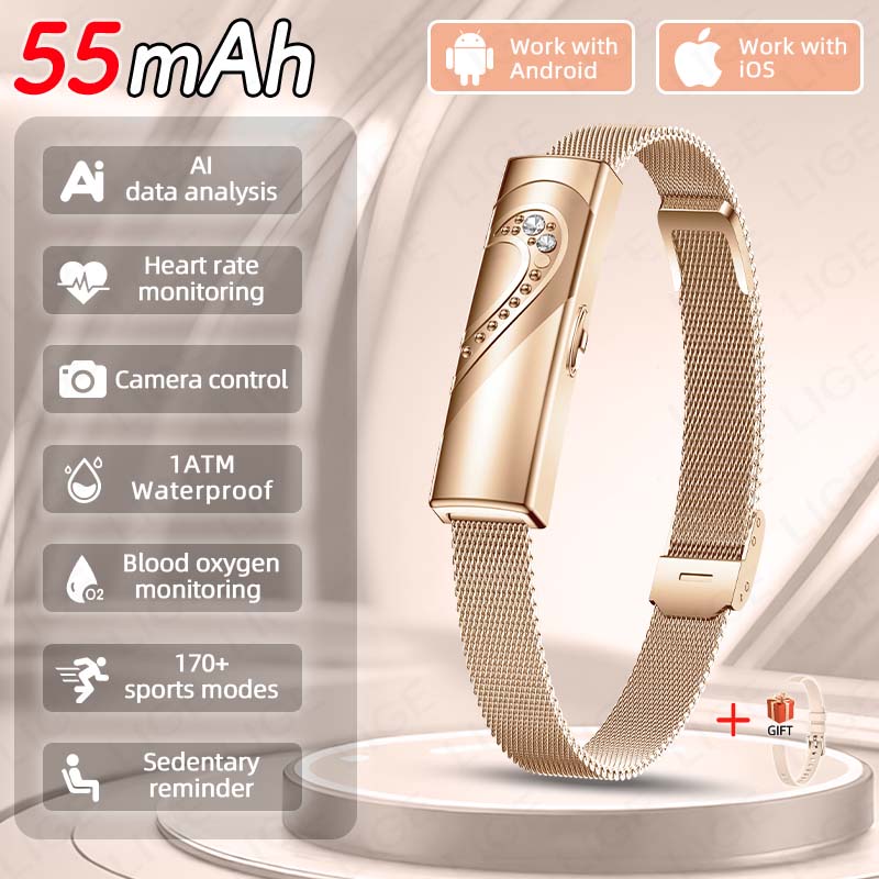 Couple Watches Smartwatch - Pulseira Inteligente LIGE com Monitoramento de