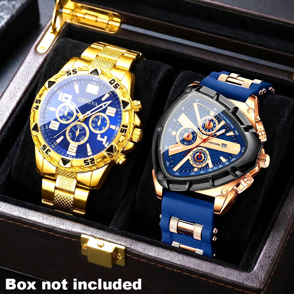 Smartwatch Watches Birthday Gift For Men - 2 Relógios de Quartzo Redondos de