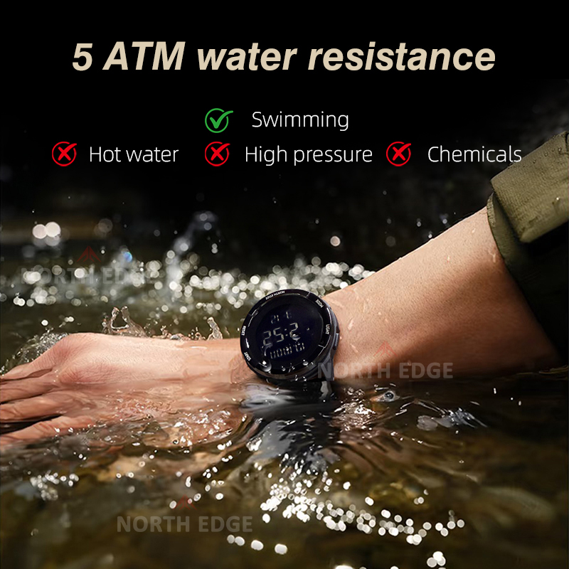 Smartwatch Digital Watches For Men - North edge 2025 terax relógio digital