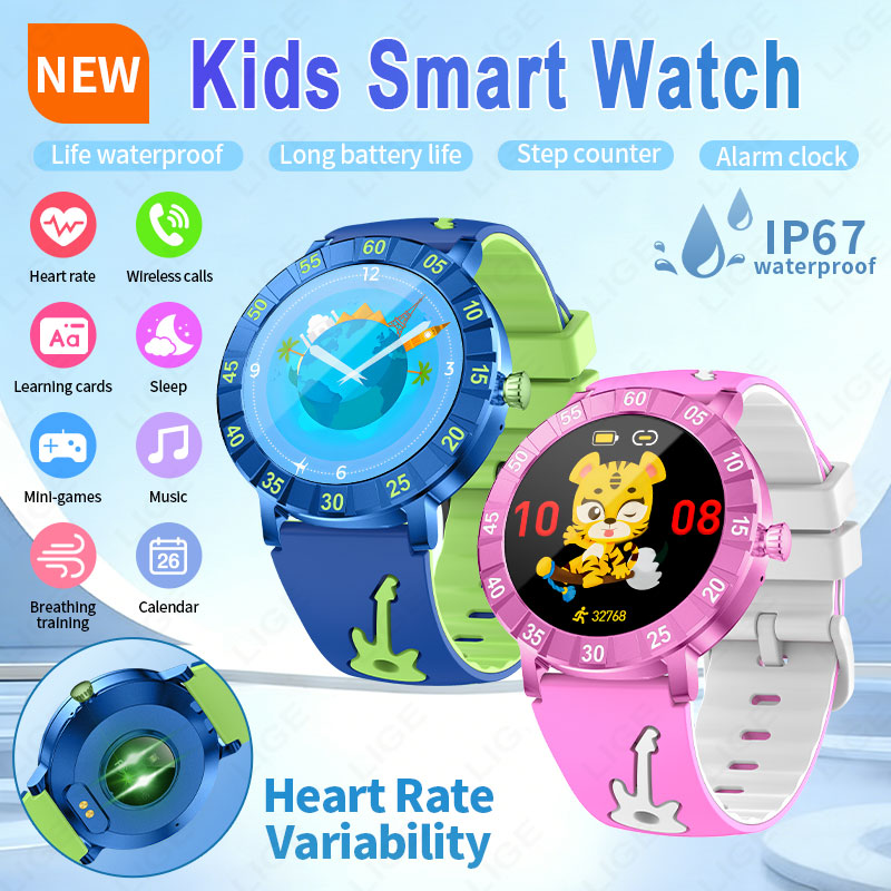 Smartwatch Watches Useful Gift For Boys - Relógio Inteligente Infantil LIGE 2026 HRV