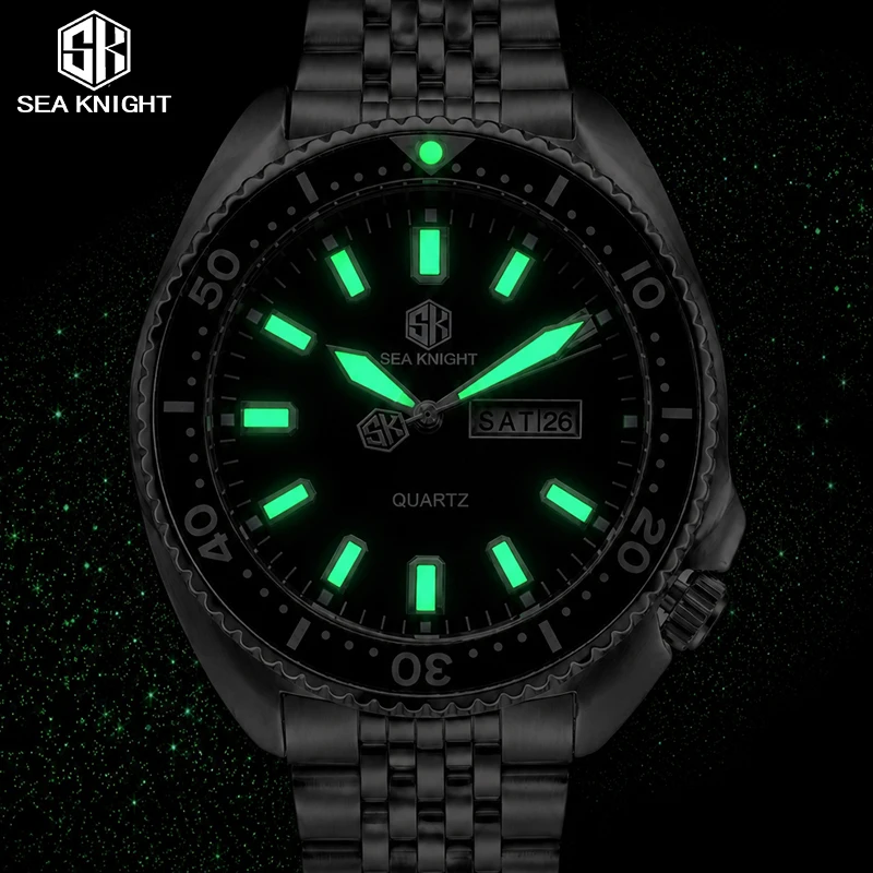 SEA KNIGHT Novo Relógio de Qua - Smartwatch Luxury Watches For Men avaliação e preço
