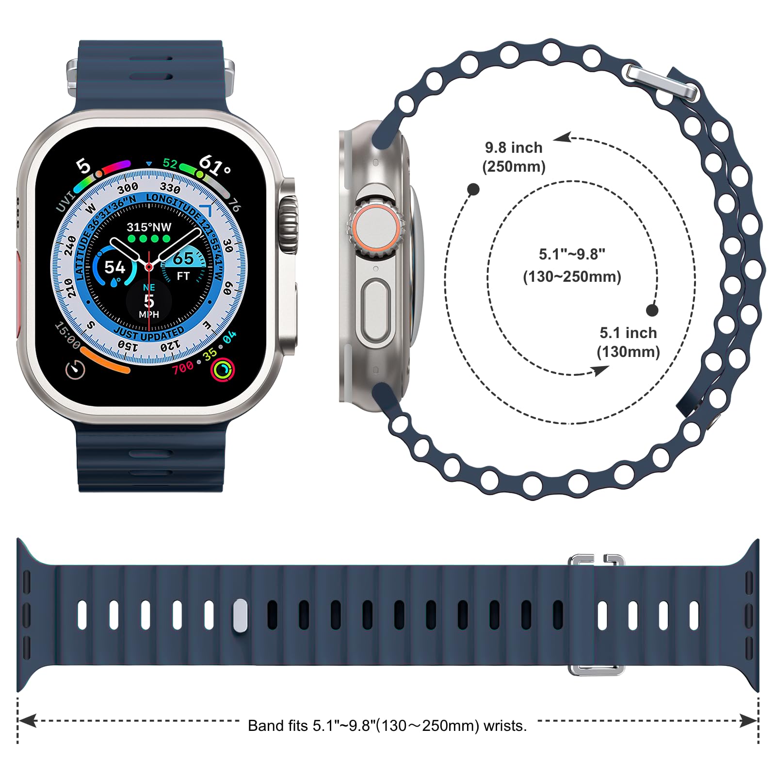 Pulseira Ocean para Apple Watc - Smartwatch Apple Watches For Men avaliação e preço
