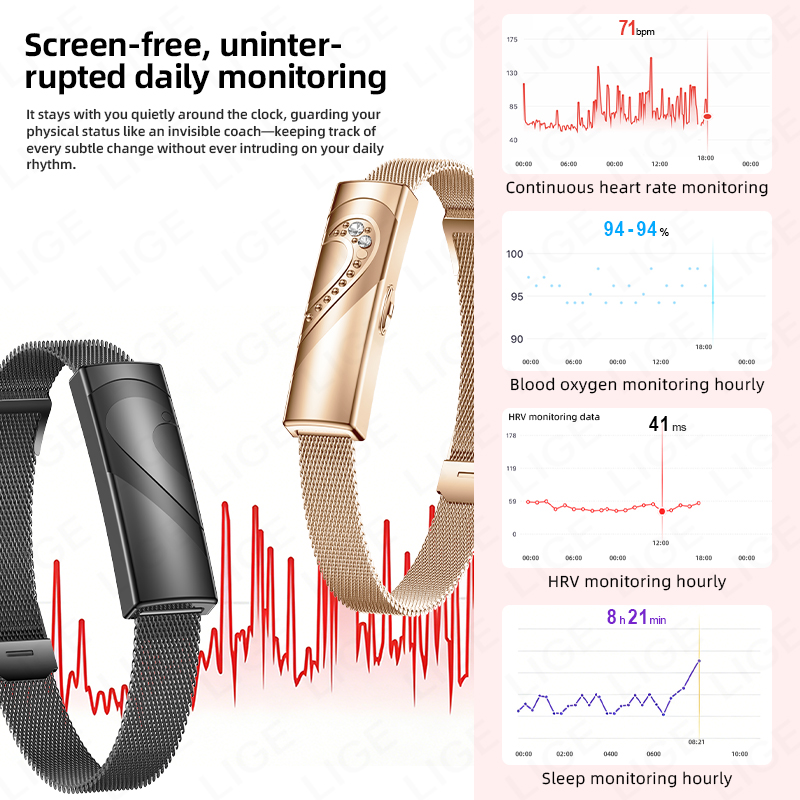 Pulseira Inteligente LIGE com  - Couple Watches Smartwatch avaliação e preço