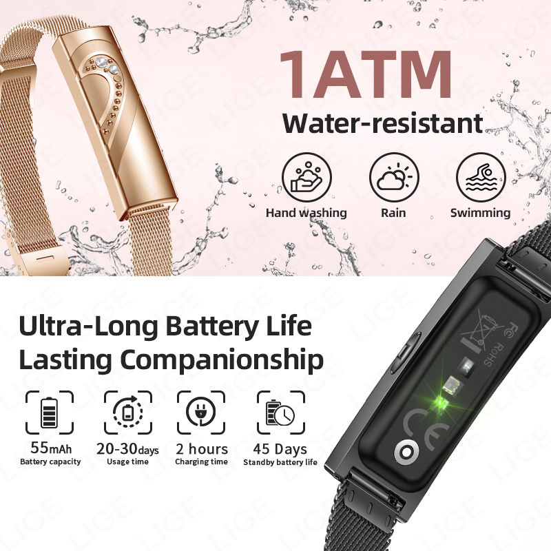 Pulseira Inteligente LIGE com  - Couple Watches Smartwatch avaliação e preço