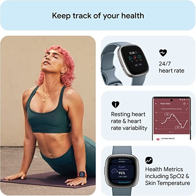 Fitbit versa 4 relógio intelig - Smartwatch Watches Digital avaliação e preço