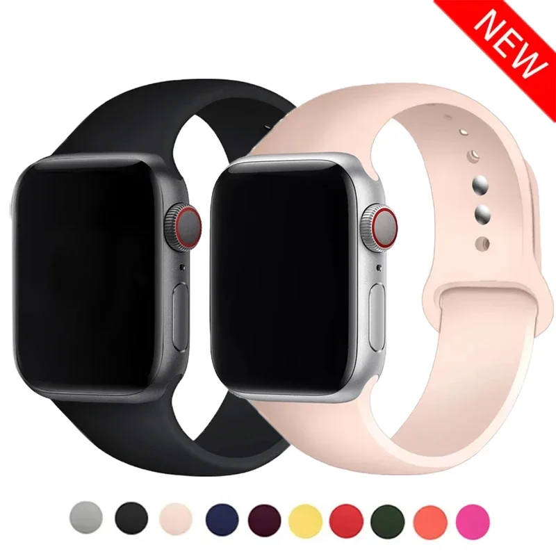 Esporte silicone macio para ap - Smartwatch Apple Watches For Men avaliação e preço