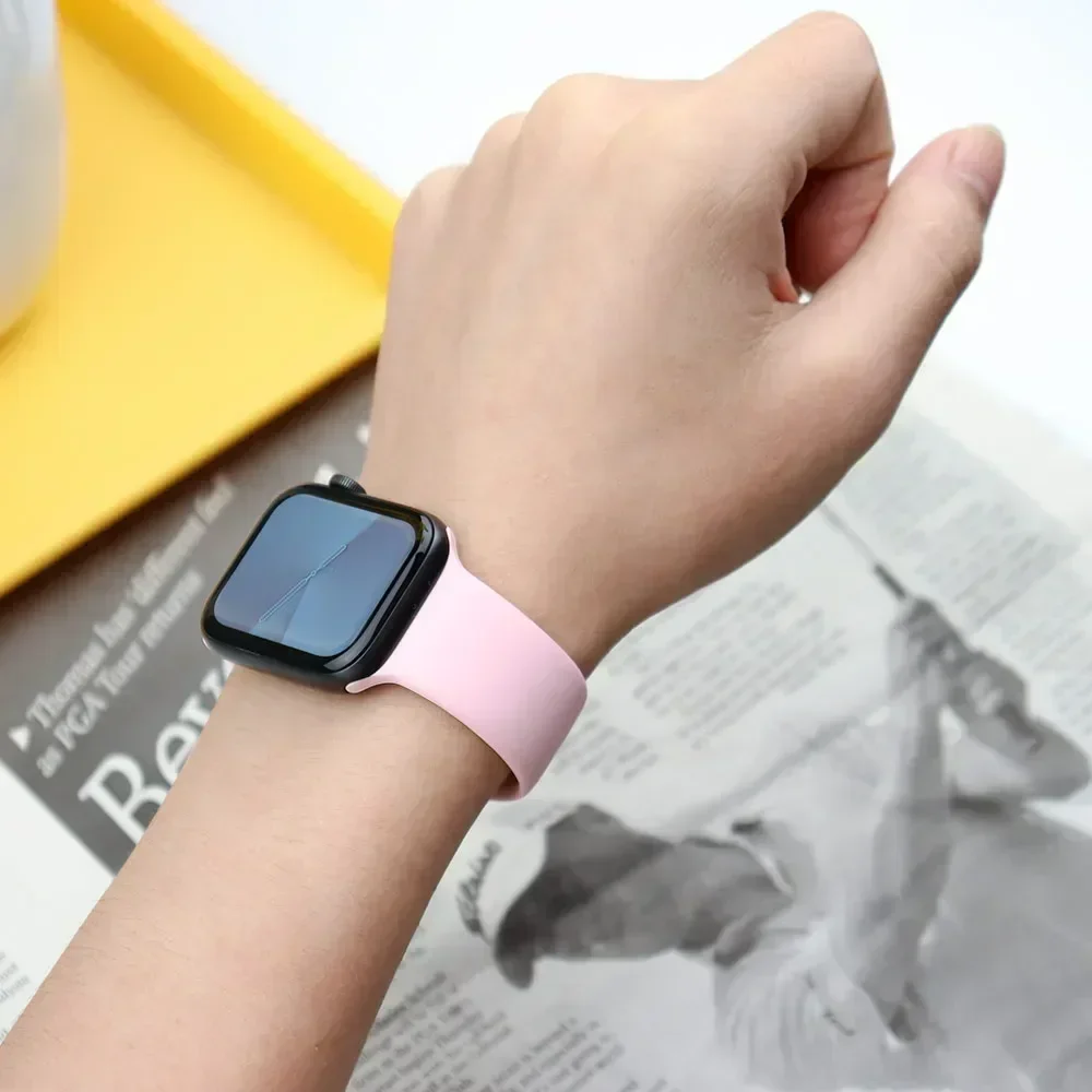 Esporte silicone macio para ap - Smartwatch Apple Watches For Men avaliação e preço