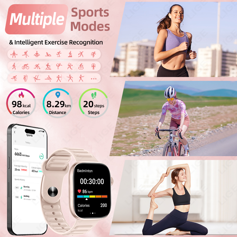 LIGE 2026 NOVO Relógio Intelig - Couple Watches Smartwatch avaliação e preço