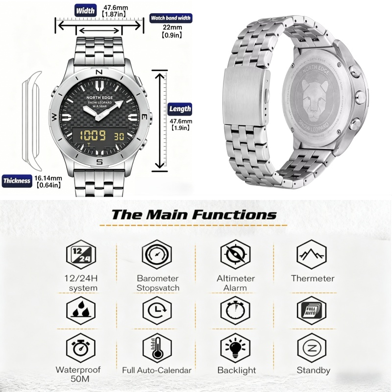 Relógio Digital Masculino NORT - Smartwatch Digital Watches For Men avaliação e preço