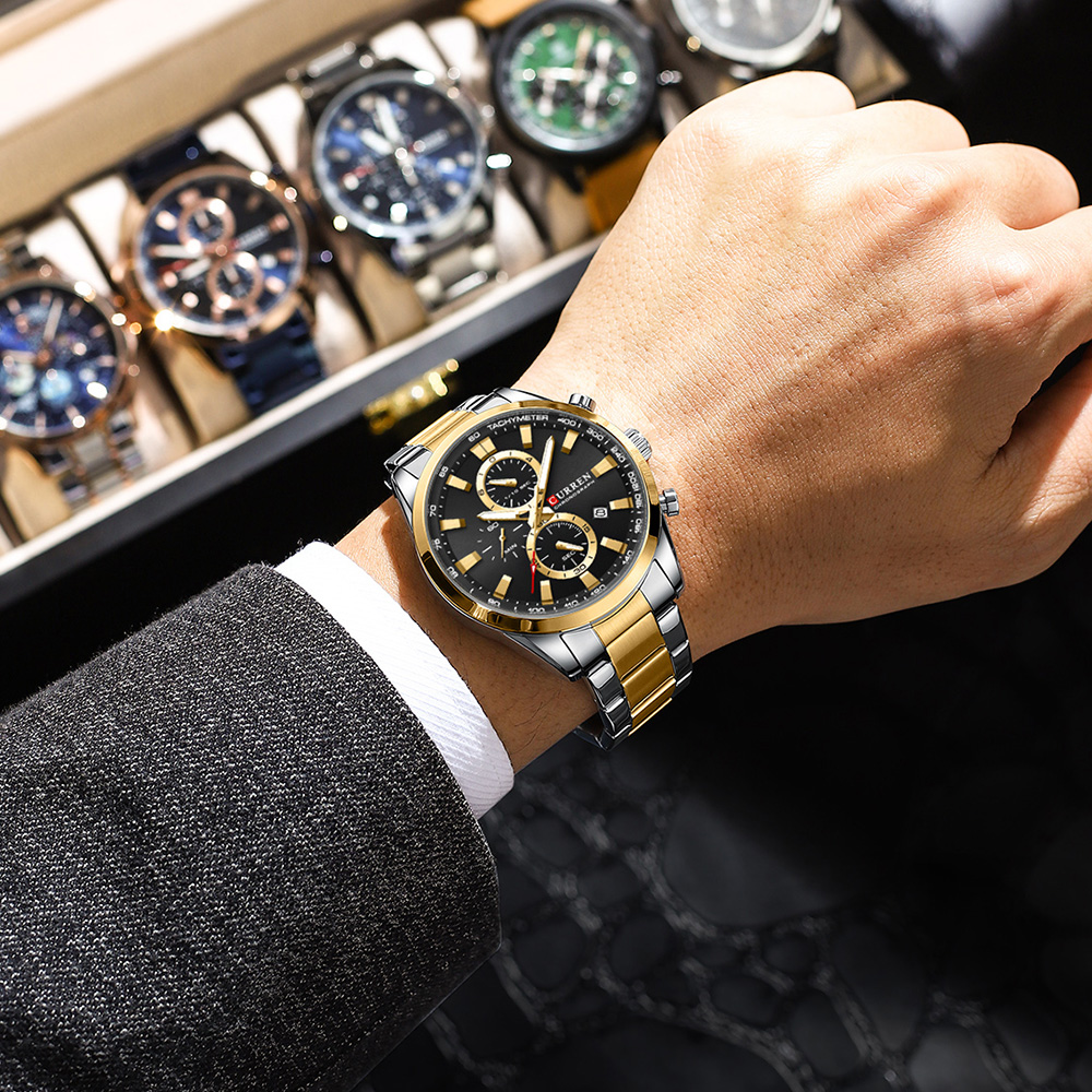 CURREN Casual Quartz Chrono Sp - Chronograph Sport Watch avaliação e preço