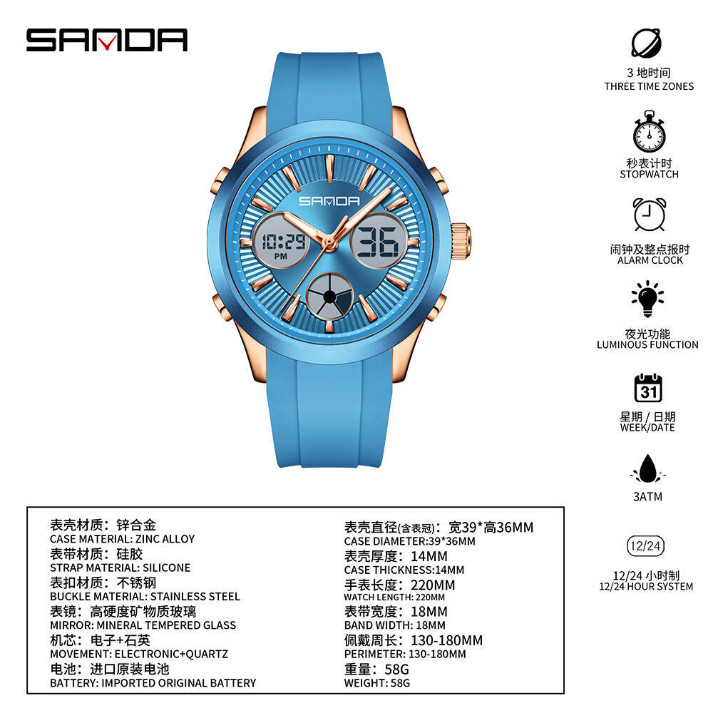 Relógio eletrônico SANDA lumin - Smartwatch Watches For Girls avaliação e preço