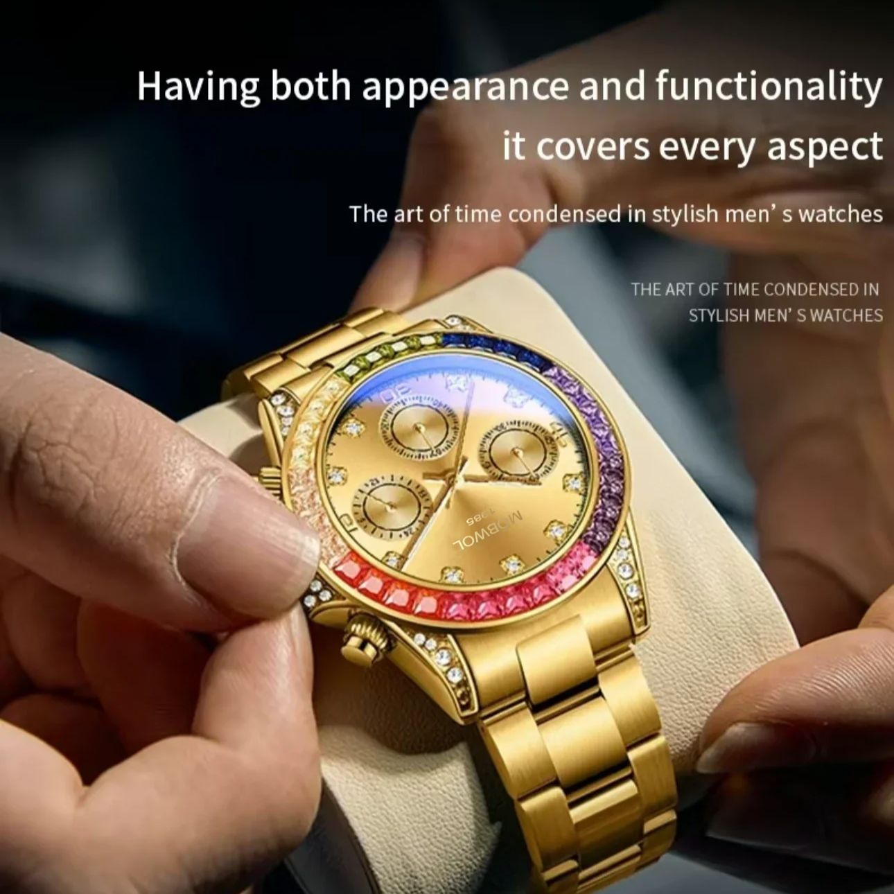 Relógio Masculino MOBWOL Novo, - Smartwatch Luxury Watches For Men avaliação e preço