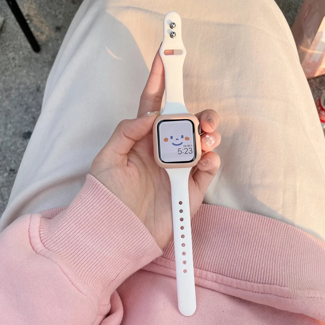 Pulseira de silicone fina para - Smartwatch Apple Watches For Men avaliação e preço