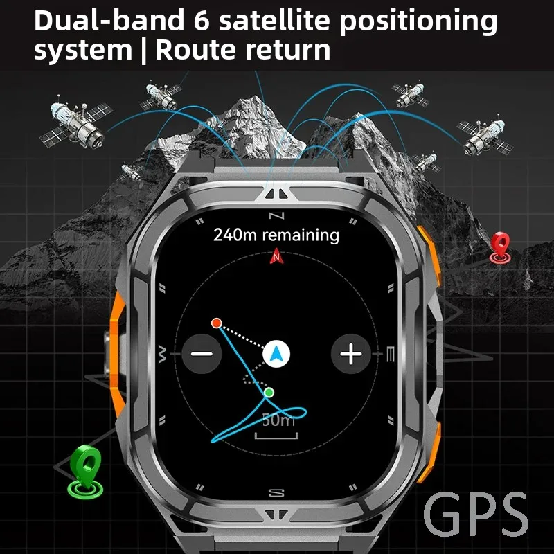 Smartwatch de Luxo AMOLED com  - Smartwatch Digital Watches For Men avaliação e preço