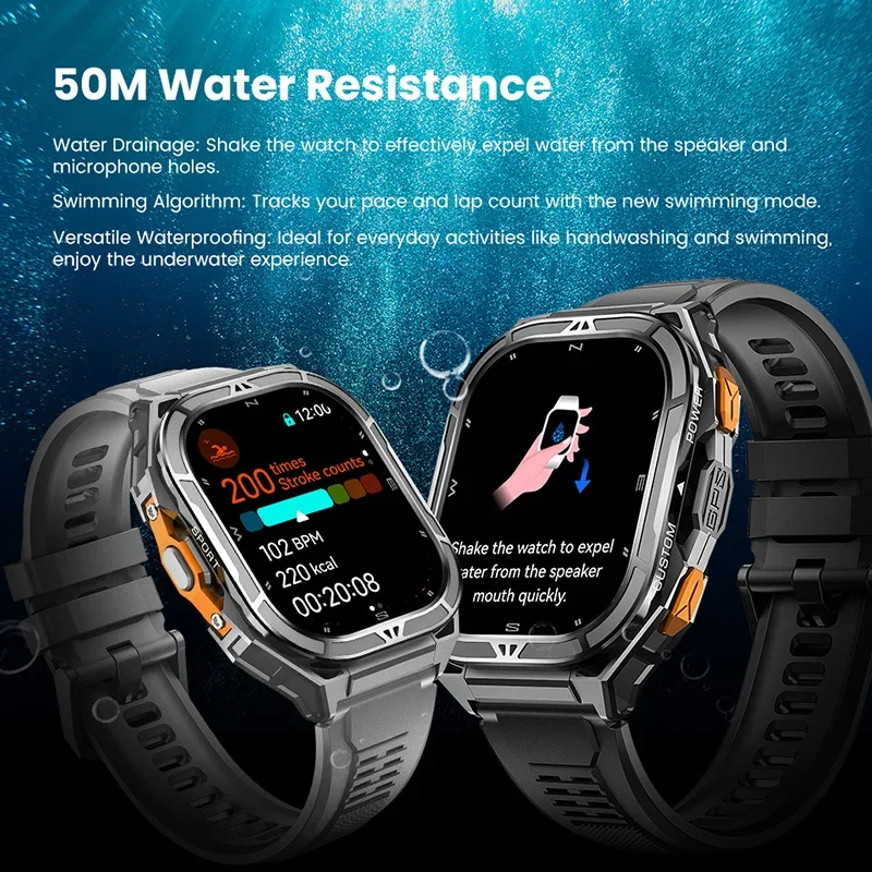 Smartwatch de Luxo AMOLED com  - Smartwatch Digital Watches For Men avaliação e preço