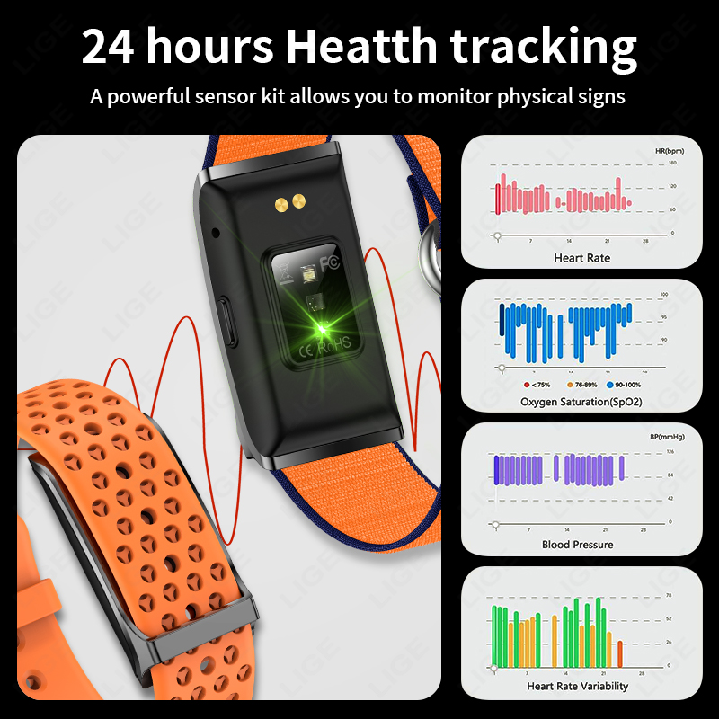 Pulseira Inteligente LIGE com  - Couple Watches Smartwatch avaliação e preço